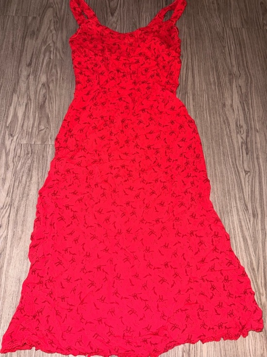 Dresses & Skirts - Red Floral-Print Sleeveless Sundress